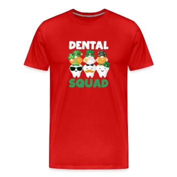 Dental Squad Zahn Niedlichen Gnom Saint Patricks - Männer Premium Bio T-Shirt - Rot - Vorne - Damien (186cm)