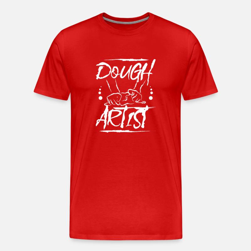 Baking bread baker dough artist - Männer Premium Bio T-Shirt - Rot