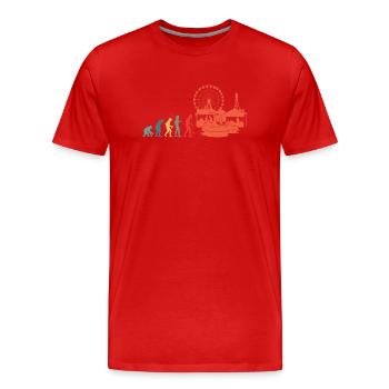 Evolution Amusement Park Fairground - Men's Premium Organic T-Shirt - red - Front - Damien (186cm)
