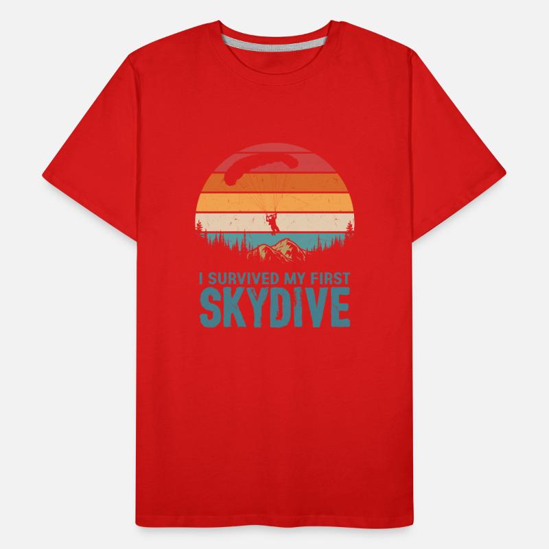 I Survived My First Skydive Skydiver Parachute Männer Premium Bio T-Shirt