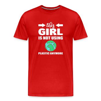 Erde Tag Naturschützer - Männer Premium Bio T-Shirt - Rot - Vorne - Damien (186cm)