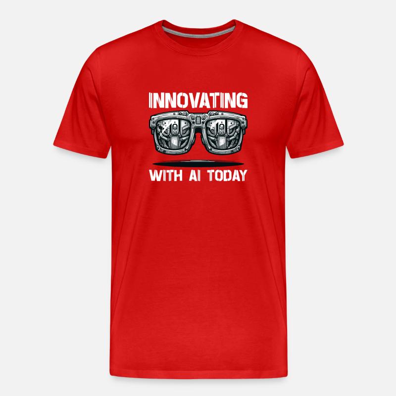 Artificial intelligence, machine learning, data - Men's Premium Organic T-Shirt - red