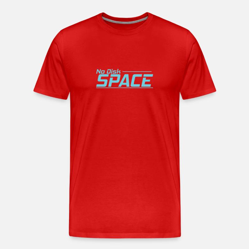 No Disk Space Retrospeichermodul - Männer Premium Bio T-Shirt - Rot