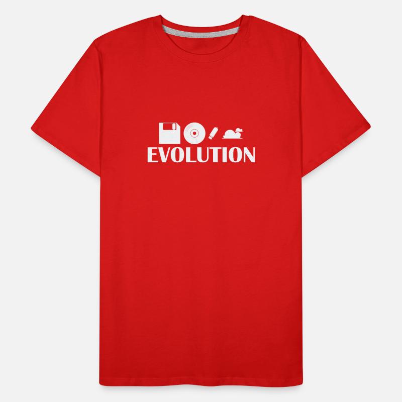 Evolution Diskette CD USB Stick Cloud Männer Premium Bio T-Shirt