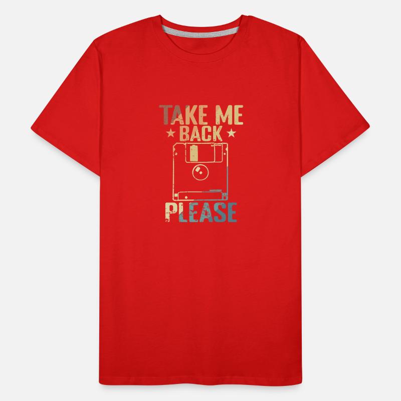 Take me back Please Floppy Disk Retro Storage Module Men's Premium Organic T-Shirt
