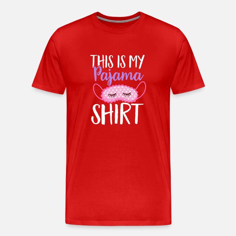 Soirée pyjama pyjama soirée pyjama - T-shirt bio Premium Homme - rouge