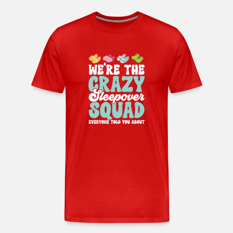 Übernachtungsparty Pyjama Pyjamaparty - Männer Premium Bio T-Shirt - Rot