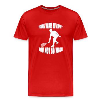 Club de tennis Amateur de tennis Joueur de tennis Tennis - T-shirt bio Premium Homme - rouge - Devant - Damien (186cm)