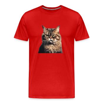 Chat Siamois, Chaton, Chat Domestique, Chat, Propriétaire De Chat - T-shirt bio Premium Homme - rouge - Devant - Damien (186cm)