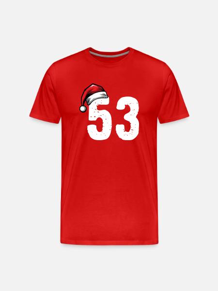 53 Numéro Noël - T-shirt bio Premium Homme - rouge