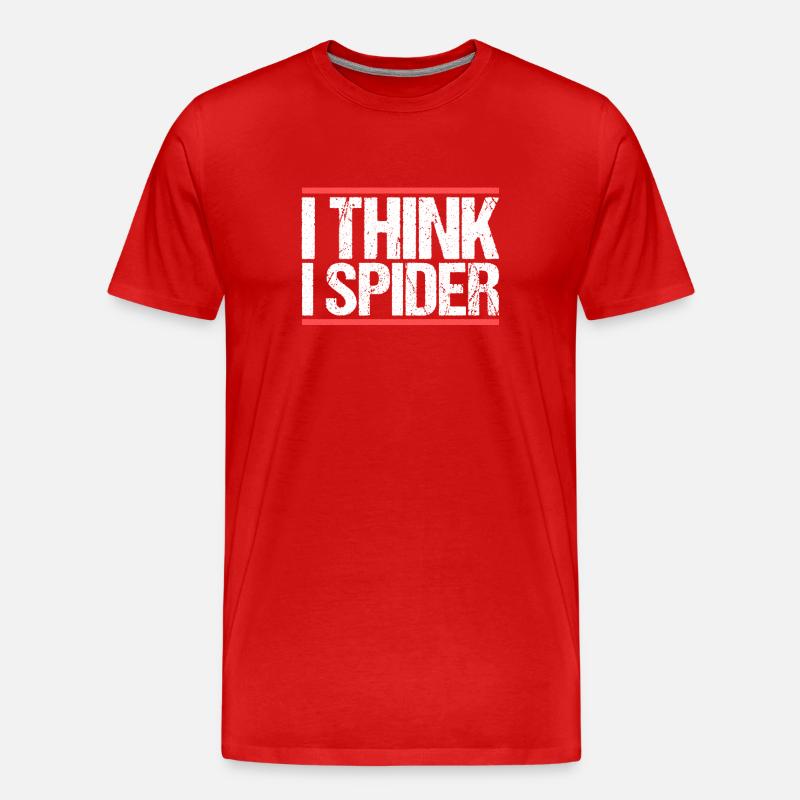 I think i spider. Denglisch - Männer Premium Bio T-Shirt - Rot
