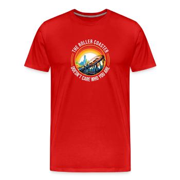 Freizeitpark Jahrmarkt Rummelplatz Kirmes - Männer Premium Bio T-Shirt - Rot - Vorne - Damien (186cm)