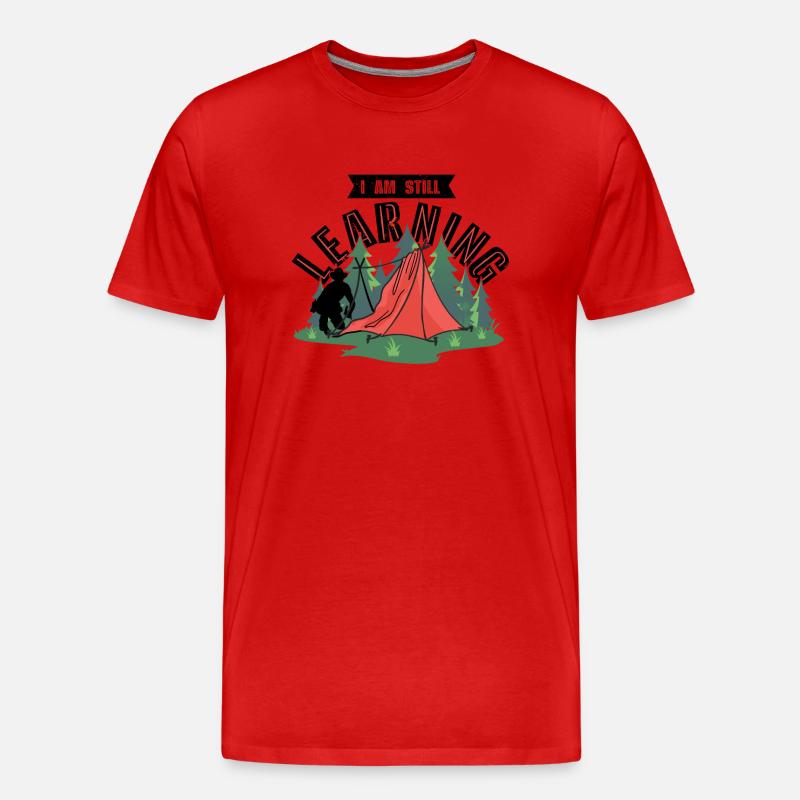 I am still learning - Männer Premium Bio T-Shirt - Rot