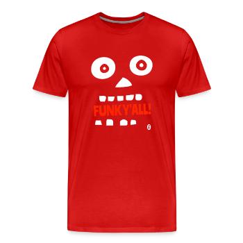 Crazy Cartoon : Funk vous tous - T-shirt bio Premium Homme - rouge - Devant - Damien (186cm)