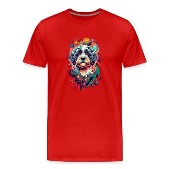 Besitzer oder Liebhaber eines portugiesischen - Männer Premium Bio T-Shirt - Rot - Vorne - Damien (186cm)