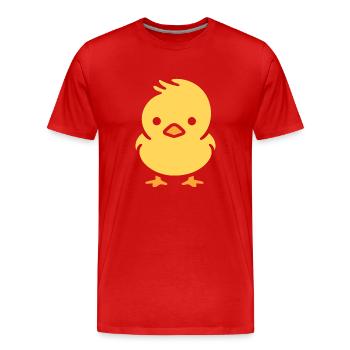 Petit poussin - T-shirt bio Premium Homme - rouge - Devant - Damien (186cm)