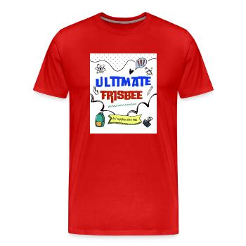ulti 55 blanc - T-shirt bio Premium Homme - rouge - Devant - Damien (186cm)