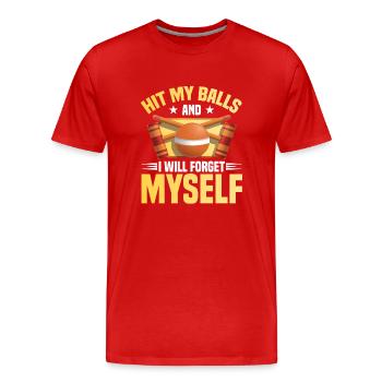 Croquet Maillet Croquet Club Croquet Joueur Croquet - T-shirt bio Premium Homme - rouge - Devant - Damien (186cm)