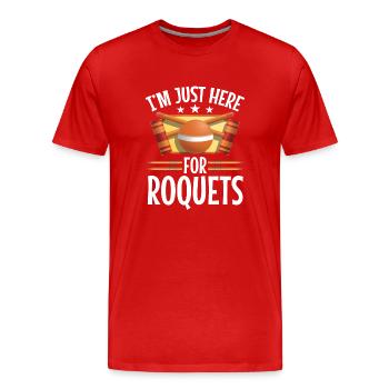 Croquet Maillet Croquet Club Croquet Joueur Croquet - T-shirt bio Premium Homme - rouge - Devant - Damien (186cm)