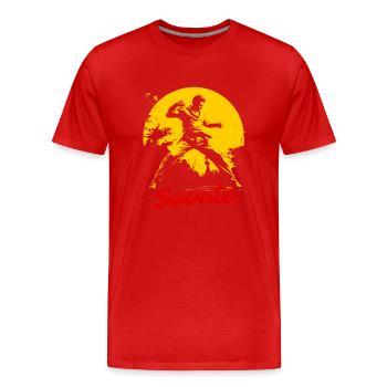 Kampfkunst Frankreich: Savate Kämpfer - Männer Premium Bio T-Shirt - Rot - Vorne - Damien (186cm)