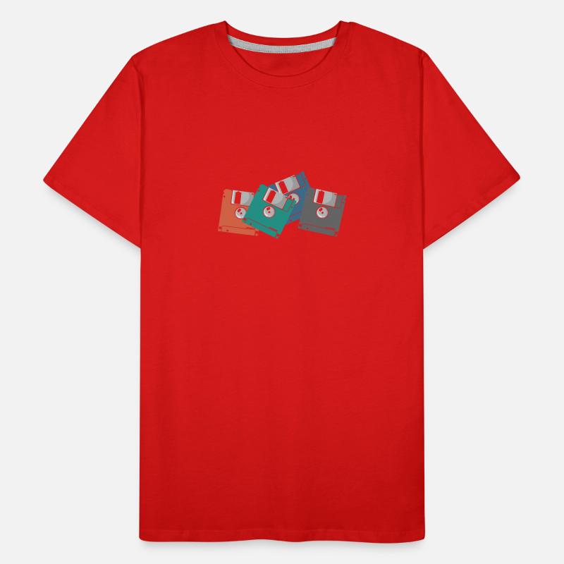 Disquettes colorées Rétro Memory Module Disk T-shirt bio Premium Homme