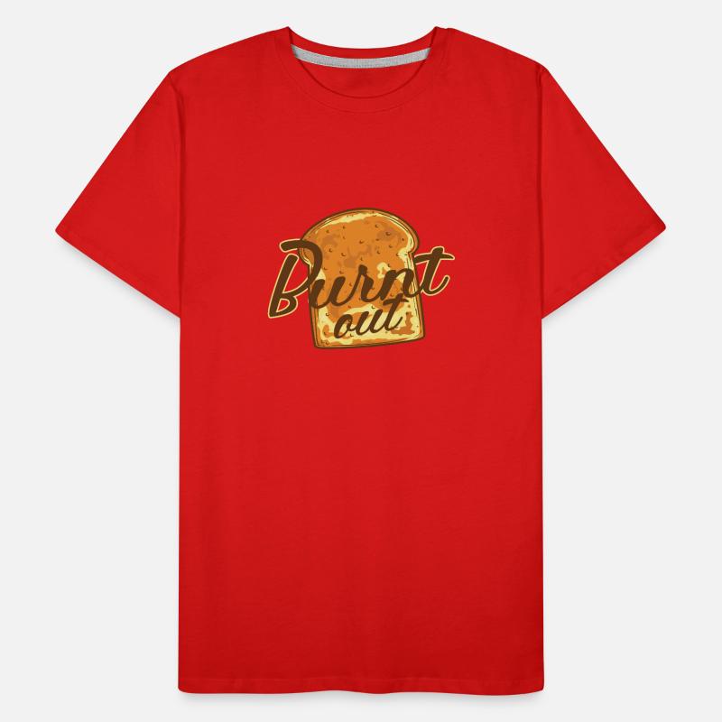 Burnt out Brot Bäcker Backware Männer Premium Bio T-Shirt