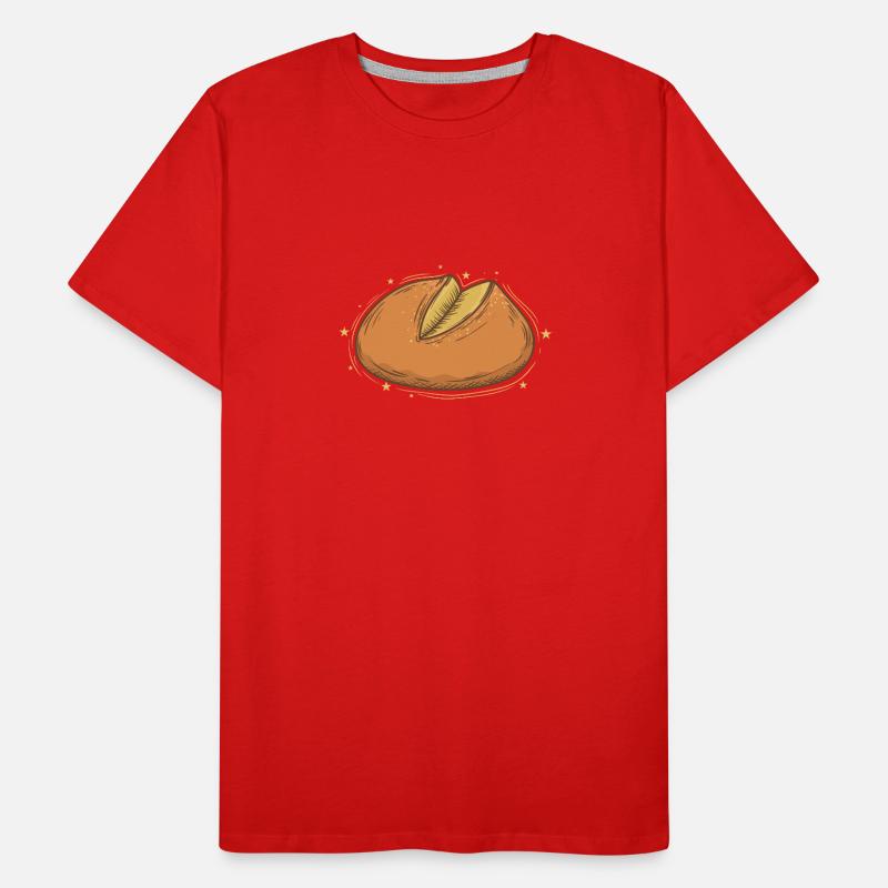Brot Bäcker Sauerteig Backware Männer Premium Bio T-Shirt