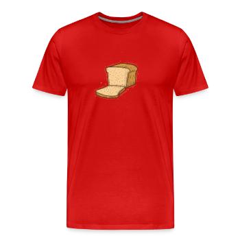 Pain grillé Boulanger alimentaire - T-shirt bio Premium Homme - rouge - Devant - Damien (186cm)