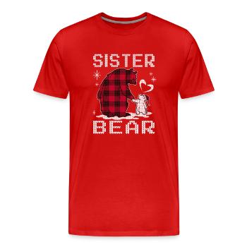 Sister Bear - Männer Premium Bio T-Shirt - Rot - Vorne - Damien (186cm)