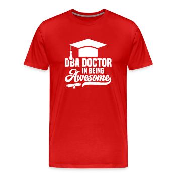 DBA Degree DBA Degree Doctor Of Business - Men's Premium Organic T-Shirt - red - Front - Damien (186cm)