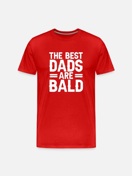 Glatze Kahlköpfigkeit Bart Glatzkopf - Männer Premium Bio T-Shirt - Rot