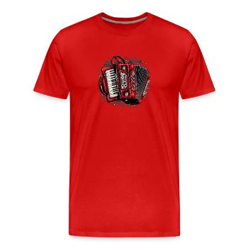 Akkordeon-Musiker Ziehharmonika-Spieler Musik - Männer Premium Bio T-Shirt - Rot - Vorne - Damien (186cm)