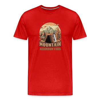 Ziehharmonika-Spieler Akkordeon-Musiker Sprüche - Männer Premium Bio T-Shirt - Rot - Vorne - Damien (186cm)