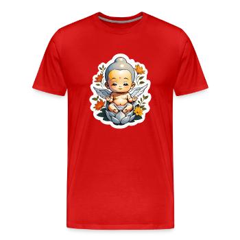 bébé Bouddha - meditation yoga relaxation - T-shirt bio Premium Homme - rouge - Devant - Damien (186cm)