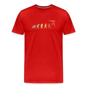 Climbing Retro Rock Climbing Evolution Climber - T-shirt bio Premium Homme - rouge - Devant - Damien (186cm)