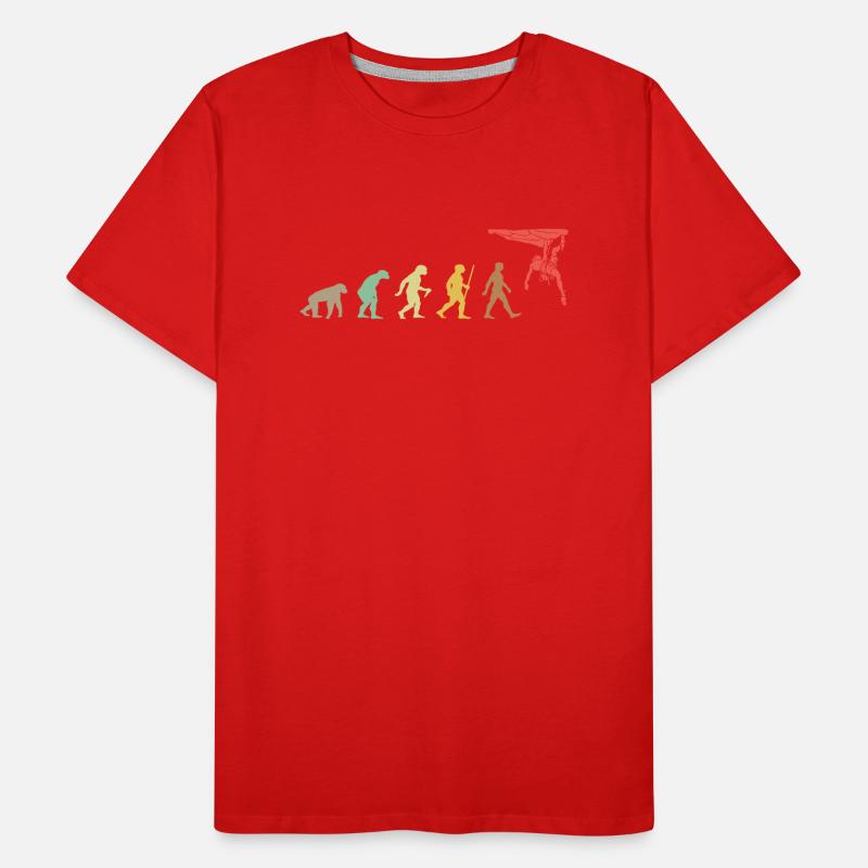 Climbing Retro Rock Climbing Evolution Climber Men's Premium Organic T-Shirt