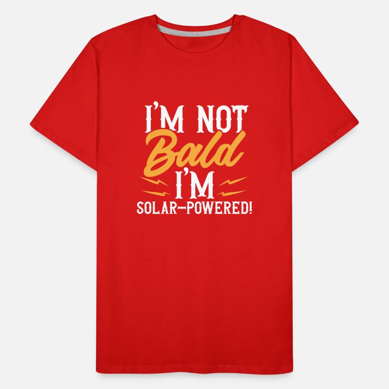 Glatze Kahlköpfigkeit Bart Glatzkopf Männer Premium Bio T-Shirt