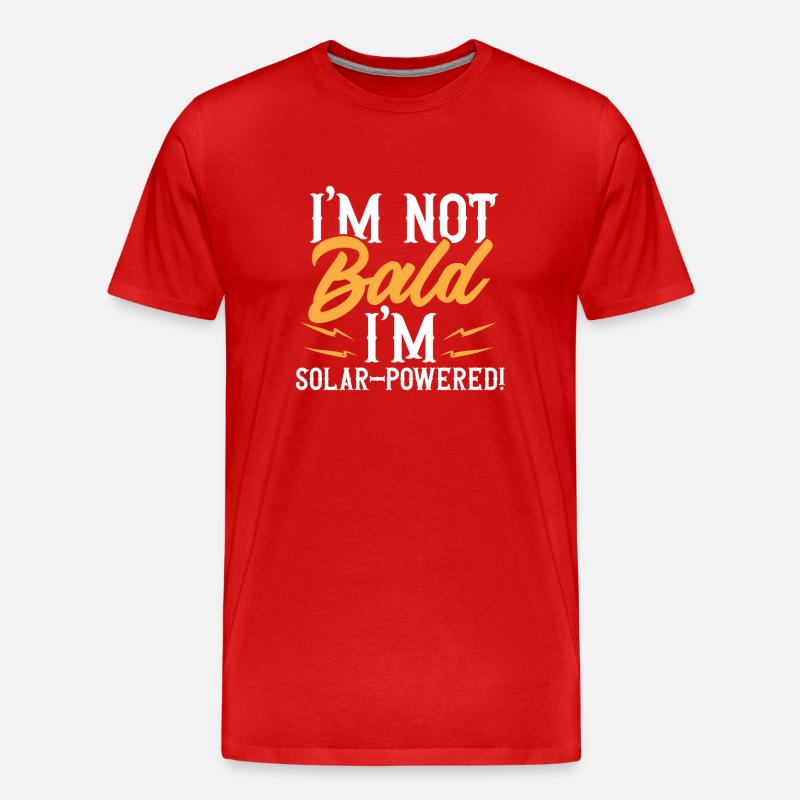 Glatze Kahlköpfigkeit Bart Glatzkopf - Männer Premium Bio T-Shirt - Rot