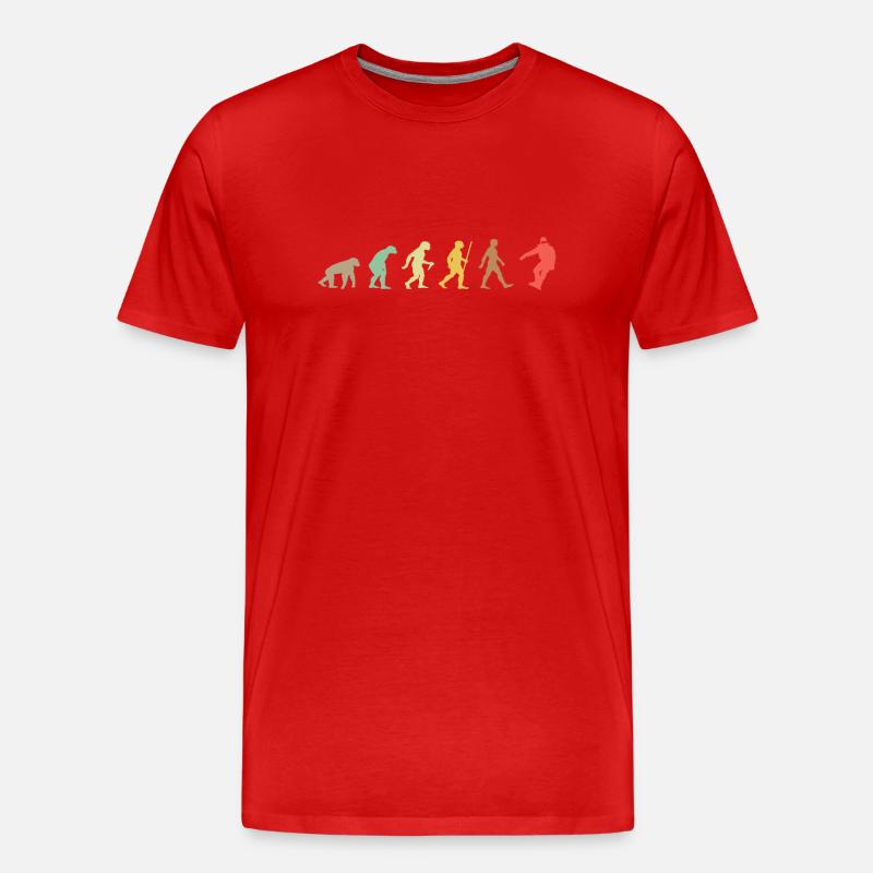 Snowboarden Retro Snowboard Evolution Snowboarder - Männer Premium Bio T-Shirt - Rot
