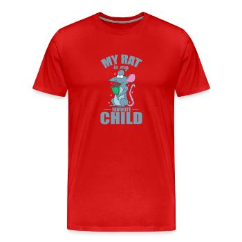 My Rat is my Favorite Child Rodent - Men's Premium Organic T-Shirt - red - Front - Damien (186cm)