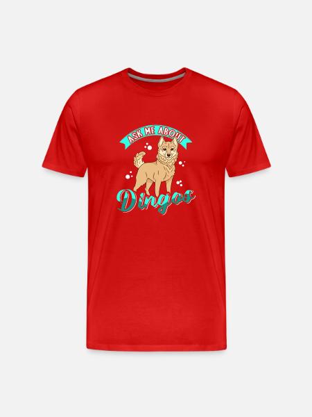 Dingo Australian Dingoes Dogs Gift - Men's Premium Organic T-Shirt - red