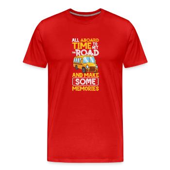 Funny School Bus Driver Appreciation anniversary - Männer Premium Bio T-Shirt - Rot - Vorne - Damien (186cm)