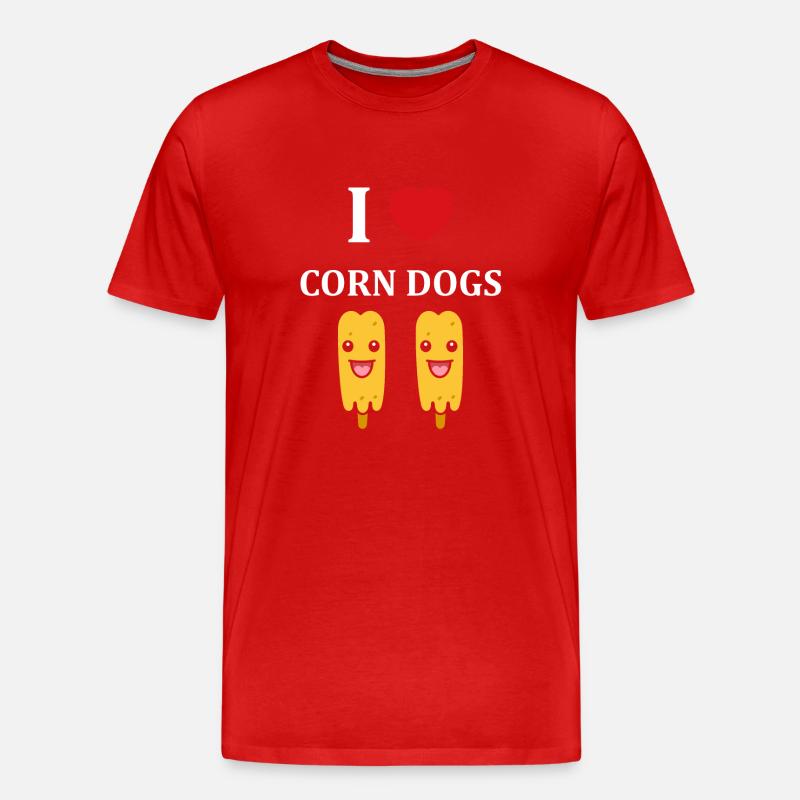 Mais Hundefutter - Männer Premium Bio T-Shirt - Rot