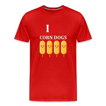 Mais Hundefutter - Männer Premium Bio T-Shirt - Rot - Vorne - Damien (186cm)