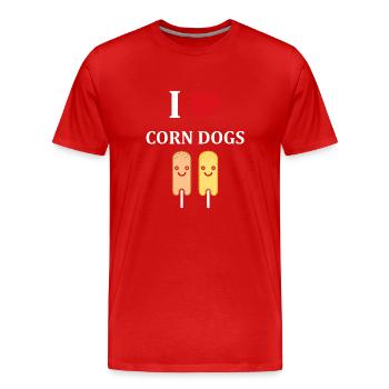 Mais Hundefutter - Männer Premium Bio T-Shirt - Rot - Vorne - Damien (186cm)