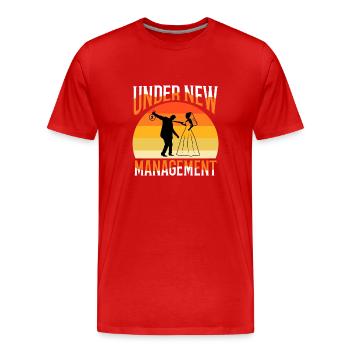 Sous une nouvelle direction - T-shirt bio Premium Homme - rouge - Devant - Damien (186cm)