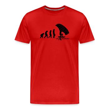 Wingfoil-Surfer Wingfoiling Hydrofoil Evolution - Männer Premium Bio T-Shirt - Rot - Vorne - Damien (186cm)
