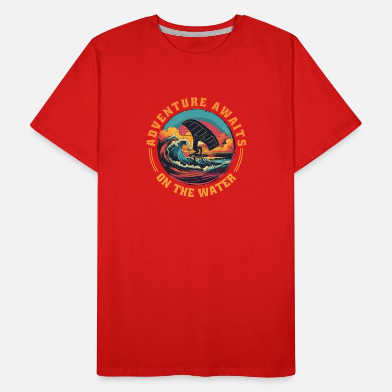 Wingfoil-Surfer Wingfoiling-Board Kitefoil Männer Premium Bio T-Shirt