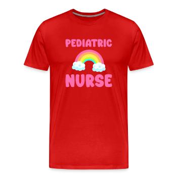 Pediatric Nurse Krankenschwester - Männer Premium Bio T-Shirt - Rot - Vorne - Damien (186cm)