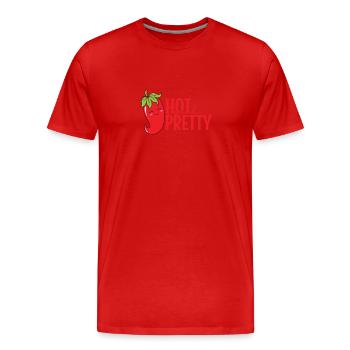 Assaisonnement piquant et joli au piment - T-shirt bio Premium Homme - rouge - Devant - Damien (186cm)